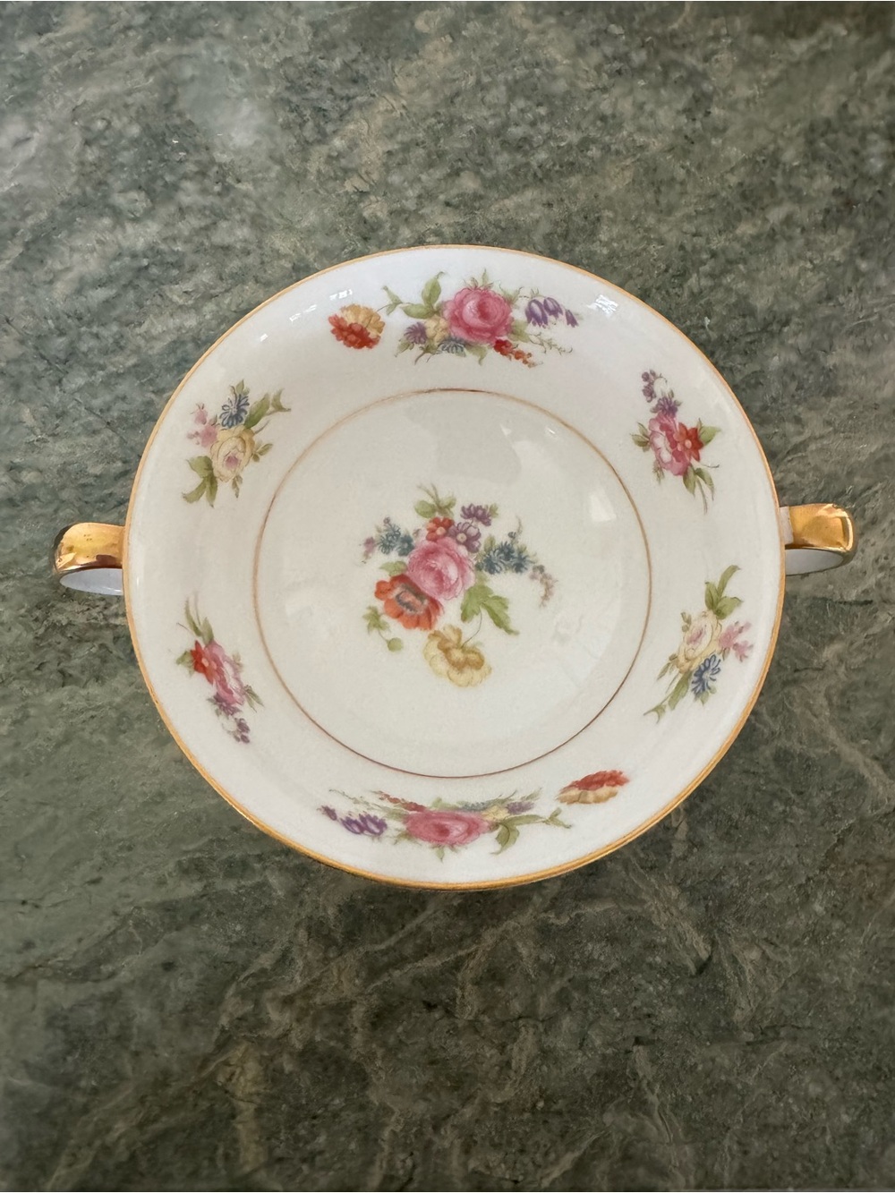 1930’s Noritake Phyllis Porcelain Double Handled Cream Soup Cup- Made in Japan
